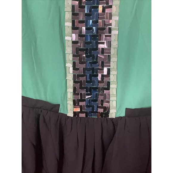 Vero Moda Beaded Party Sweetheart Dress Classy New Size Small Green Black - Picture 7 of 16